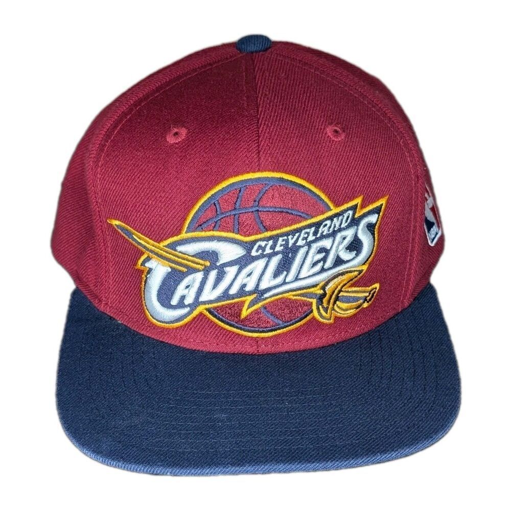 Mitchell & Ness Cleveland Cavaliers Maroon and Navy Snapback Hat